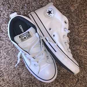 Converse Kids Size 3Y Slip On Leather White Shoes